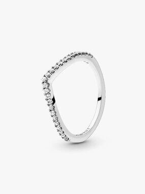 Pandora Sparkling Wishbone Ring